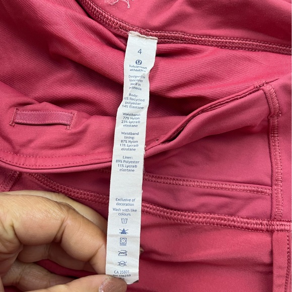 Lululemon Red Athletic Shorts N274-9 - Picture 3 of 7